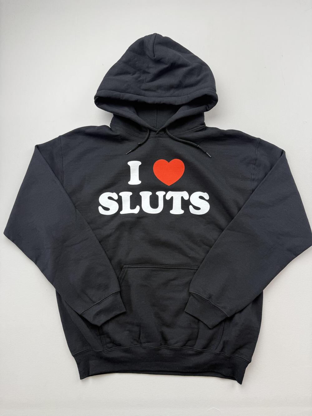 Danny Duncan Hoodie Sweatshirt Mens Medium Black Pullover Fleece I Heart Sluts